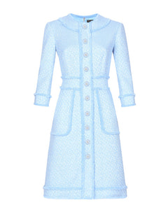 RASCHEL TWEED A-LINE SHIRT DRESS