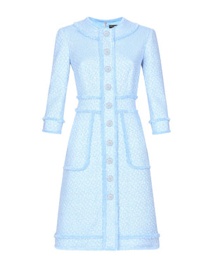 RASCHEL TWEED A-LINE SHIRT DRESS