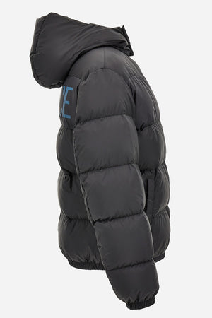 Down Jacket/Vest In Plain Technical Fabric + Versace Print