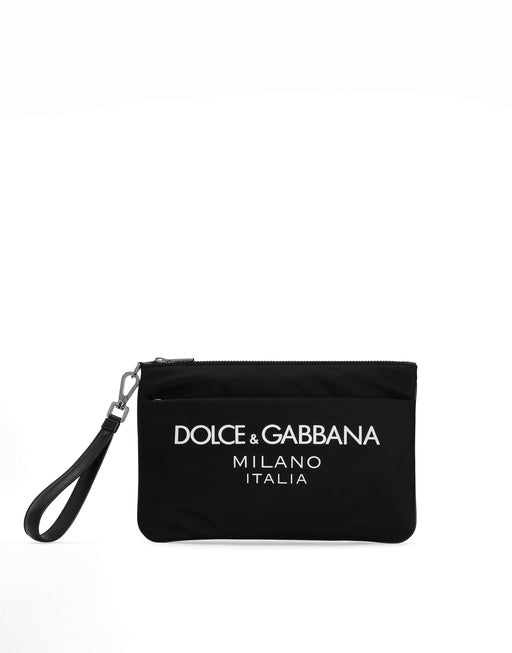 NYLON POUCH WITH RUBBERIZED LOGO