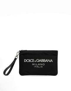 NYLON POUCH WITH RUBBERIZED LOGO
