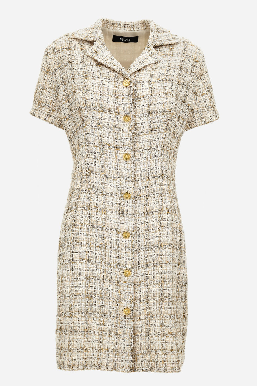 Dress In Cotton Mix Fancy Tweed