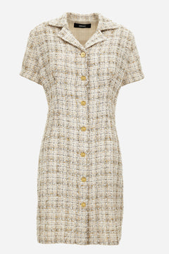 Dress In Cotton Mix Fancy Tweed
