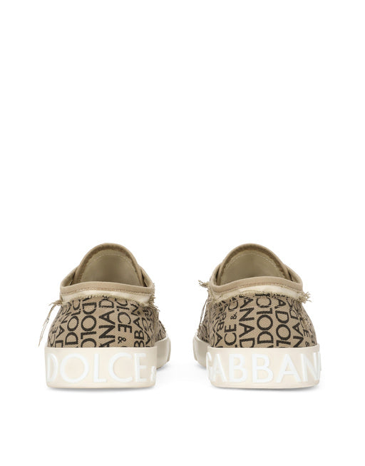 PRINTED CANVAS PORTOFINO VINTAGE SNEAKERS