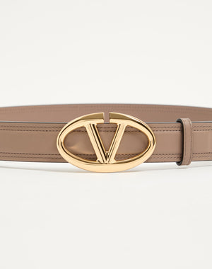 CINTURA VLOGO THE BOLD EDITION IN VITELLO LUCIDO 30 MM