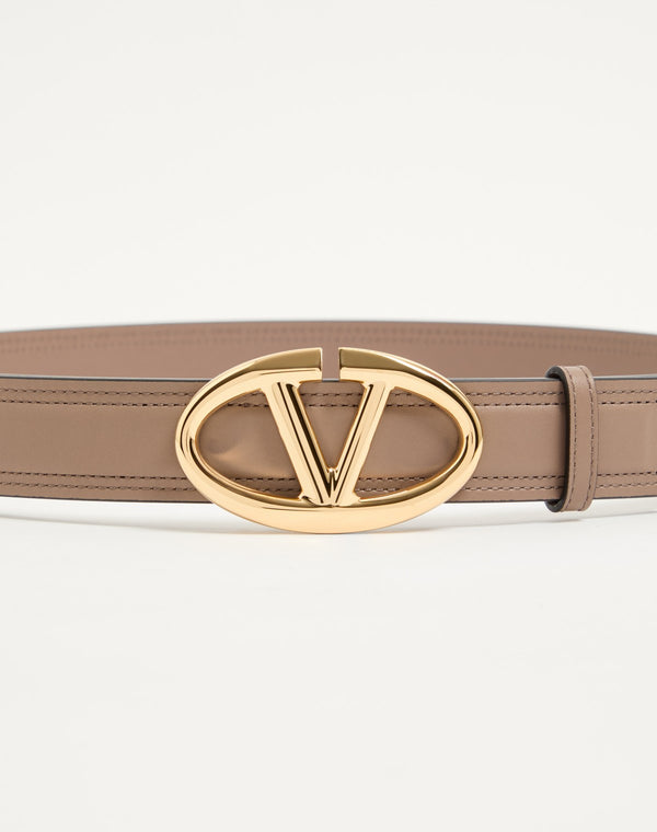 CINTURA VLOGO THE BOLD EDITION IN VITELLO LUCIDO 30 MM