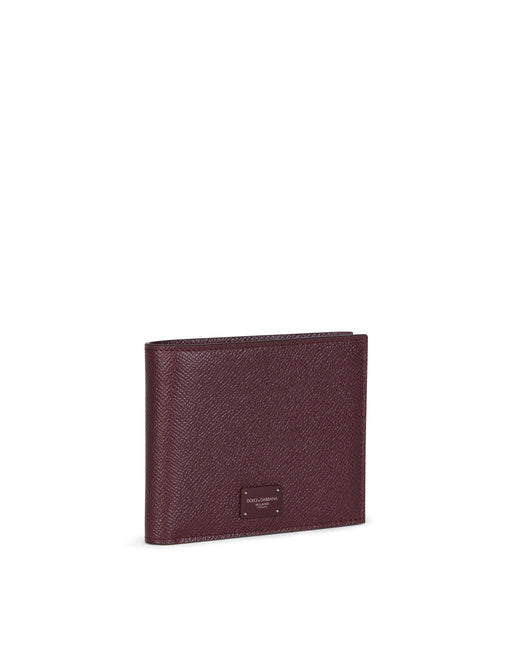 DAUPHINE CALFSKIN BIFOLD WALLET WITH LOGO PLAQUE