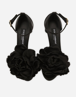 SATIN PLATFORM SANDALS