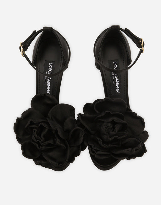 SATIN PLATFORM SANDALS
