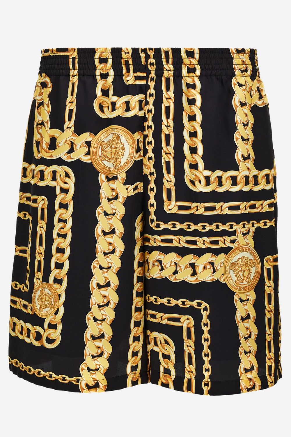 Shorts In Twill Poly  Medusa Chain Print Allover