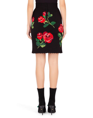 MINI SKIRT WITH ROSE EMBROIDERY