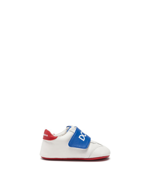 TWO-TONE NAPPA LEATHER SNEAKERS WITH LOGO