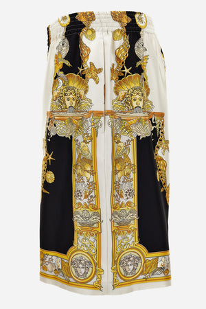 Shorts In Silk Twill  Coral Theatre Print