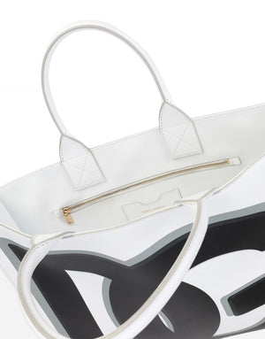 LARGE CALFSKIN DG DAILY SHOPPER WITH DG LOGO PRINT