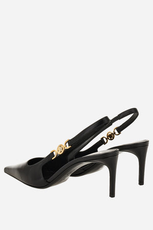 Medusa 95 Sling Back H.70 In Shiny Calf Leather-Metal Hardware