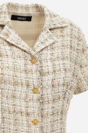 Dress In Cotton Mix Fancy Tweed