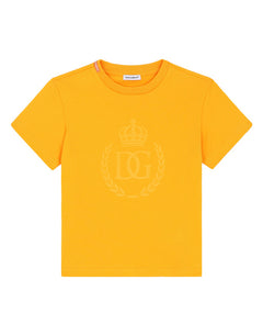 JERSEY T-SHIRT WITH DG LAUREL AND CROWN PRINT