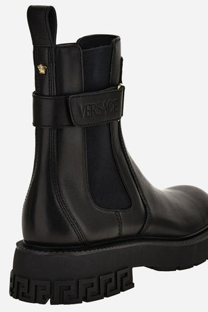 Versace Tank Chelsea Boot In Calf Leather