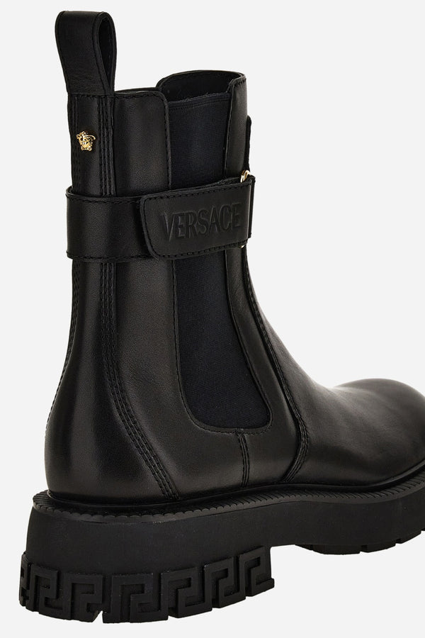 Versace Tank Chelsea Boot In Calf Leather