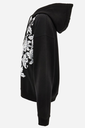 Sweatshirt In Non-Brushed Sweatshirt Fabric + Baroque Medusa Print