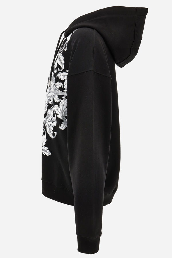 Sweatshirt In Non-Brushed Sweatshirt Fabric + Baroque Medusa Print