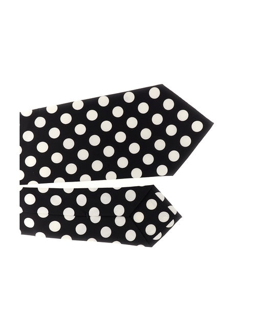 SILK TIE WITH POLKA-DOT PRINT
