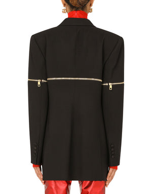 SINGLE-BREASTED JACKET WITH ZIPPER