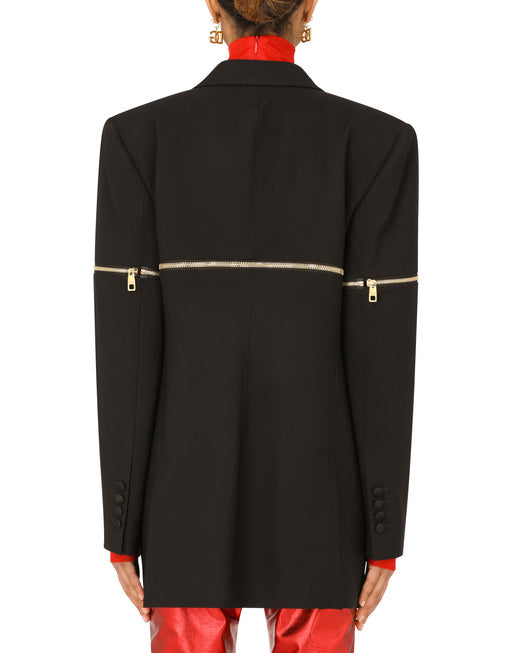 SINGLE-BREASTED JACKET WITH ZIPPER