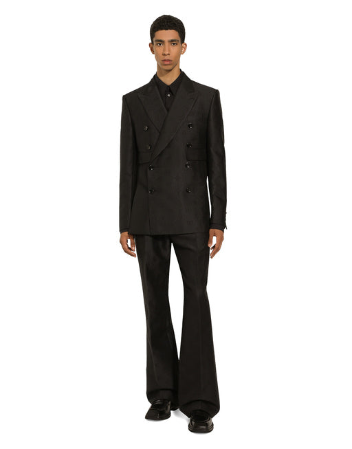 DOUBLE-BREASTED SICILIA-FIT JACQUARD JACKET