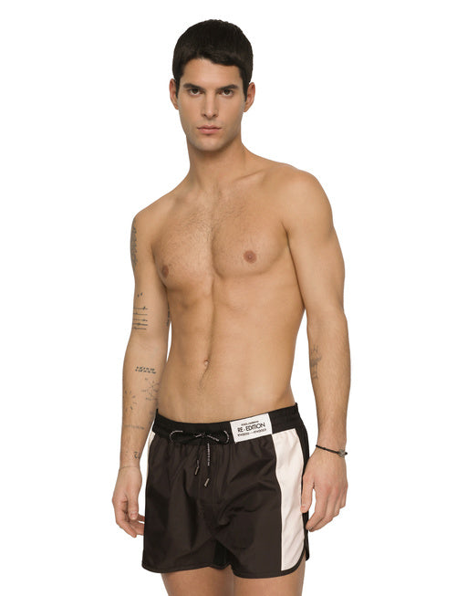 SWIM SHORTS WITH CONTRASTING BAND