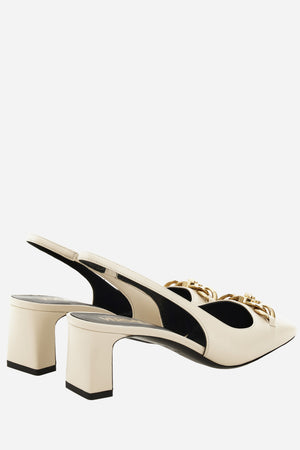 Icon Chain Sling Back  In Calf Leather