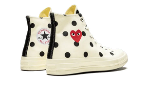Converse Chuck Taylor All-Star 70s Hi Comme des Garçons PLAY Polka Dot White - 157251C