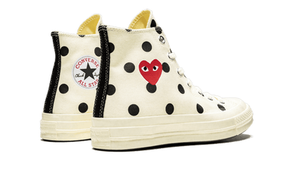 Converse Chuck Taylor All-Star 70s Hi Comme des Garçons PLAY Polka Dot White - 157251C