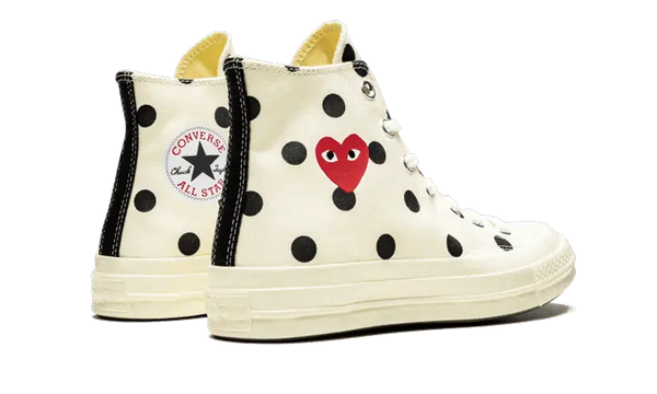 Converse Chuck Taylor All-Star 70s Hi Comme des Garçons PLAY Polka Dot White - 157251C