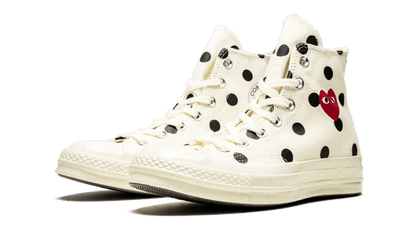 Converse Chuck Taylor All-Star 70s Hi Comme des Garçons PLAY Polka Dot White - 157251C