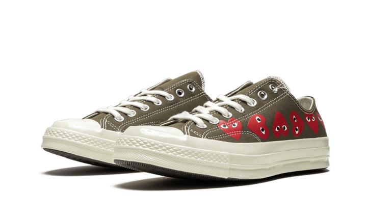 Converse Chuck Taylor All-Star 70s Ox Comme des Garçons Multi Heart Green - 162976C