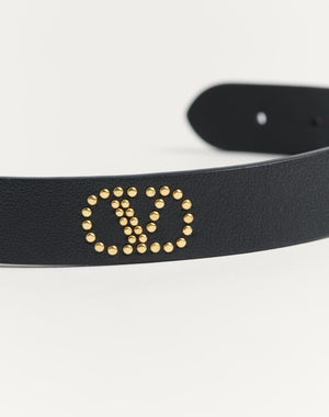 Choker Valentino Garavani Vlogo Signature In Pelle E Metallo