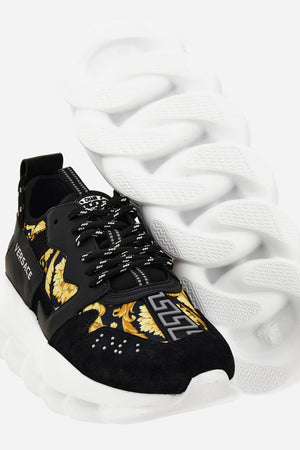 Chain Reaction Low Top In Suede-Barocco Print Fabric