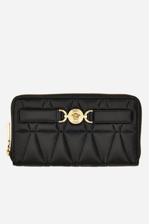 Medusa 95 Zip Around Wallet In Quilted Lamb Leather