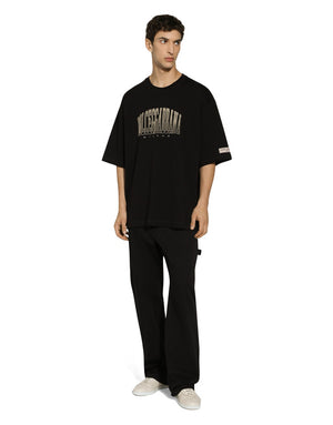 COTTON T-SHIRT WITH DOLCE&GABBANA LOGO PRINT