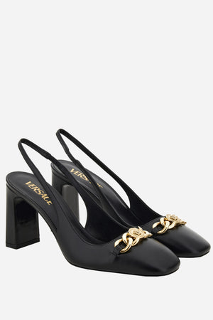 Icon Chain Sling Back  In Calf Leather