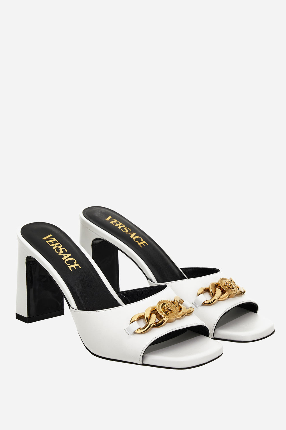 Icon Chain Mule  In Calf Leather