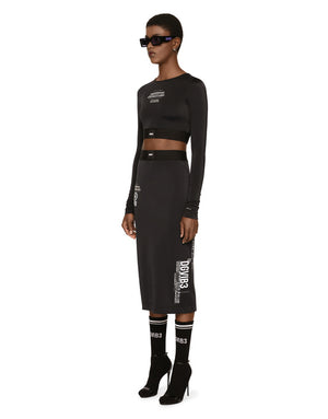 DGVIB3 SPANDEX JERSEY PENCIL SKIRT