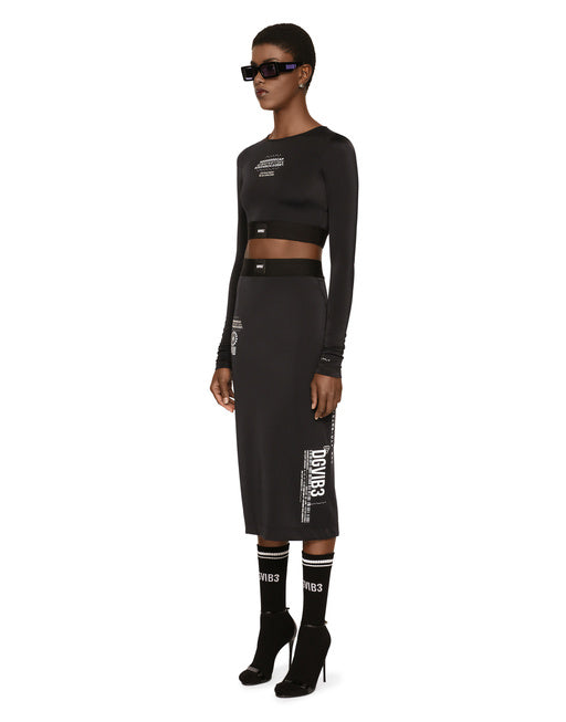 DGVIB3 SPANDEX JERSEY PENCIL SKIRT