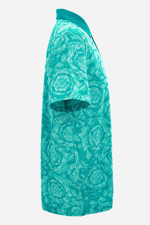 Polo In Barocco Jacquard Piquet Fabric