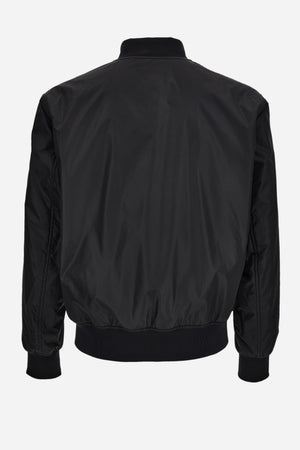 Blouson In Technical Fabric Plain-Medusa Leafy Print