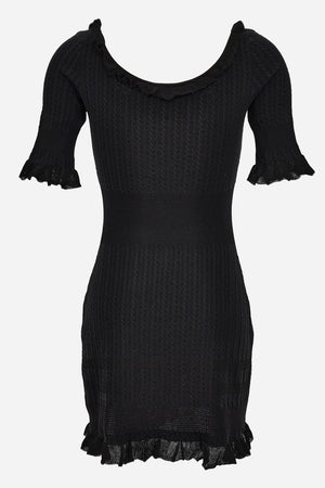 Knit Dress In Micro Cable Wool Blend