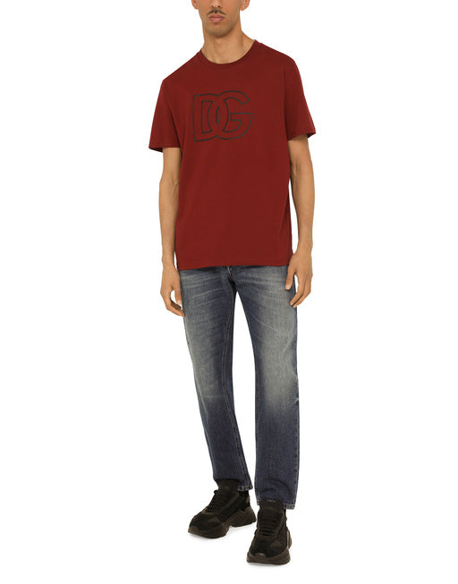 WASHED STRETCH DENIM LOOSE JEANS
