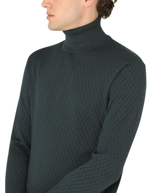 HIGH-NECK SWEATER IN CASHMERE AND SILK