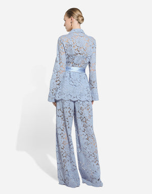 VANITY SHIRT IN FLORAL CORDONETTO LACE